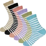 6 Weiche Damen-Haussocken / Bettsocken / Kuschelsocken md9113