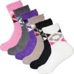 6 Weiche Damen-Haussocken / Bettsocken / Kuschelsocken md9803